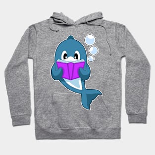 Dolphin Reading Book Hoodie